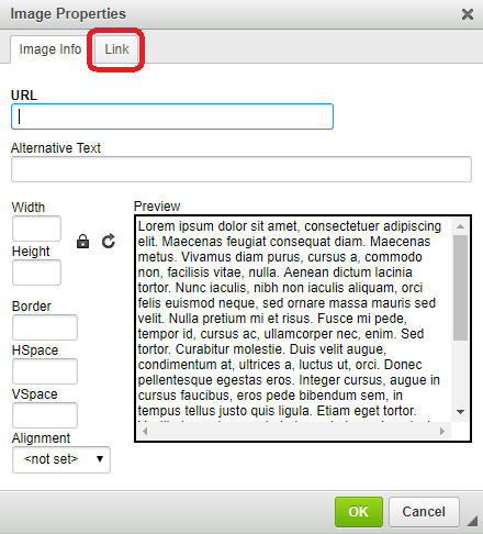 Hungry For Hits page creator add image with link